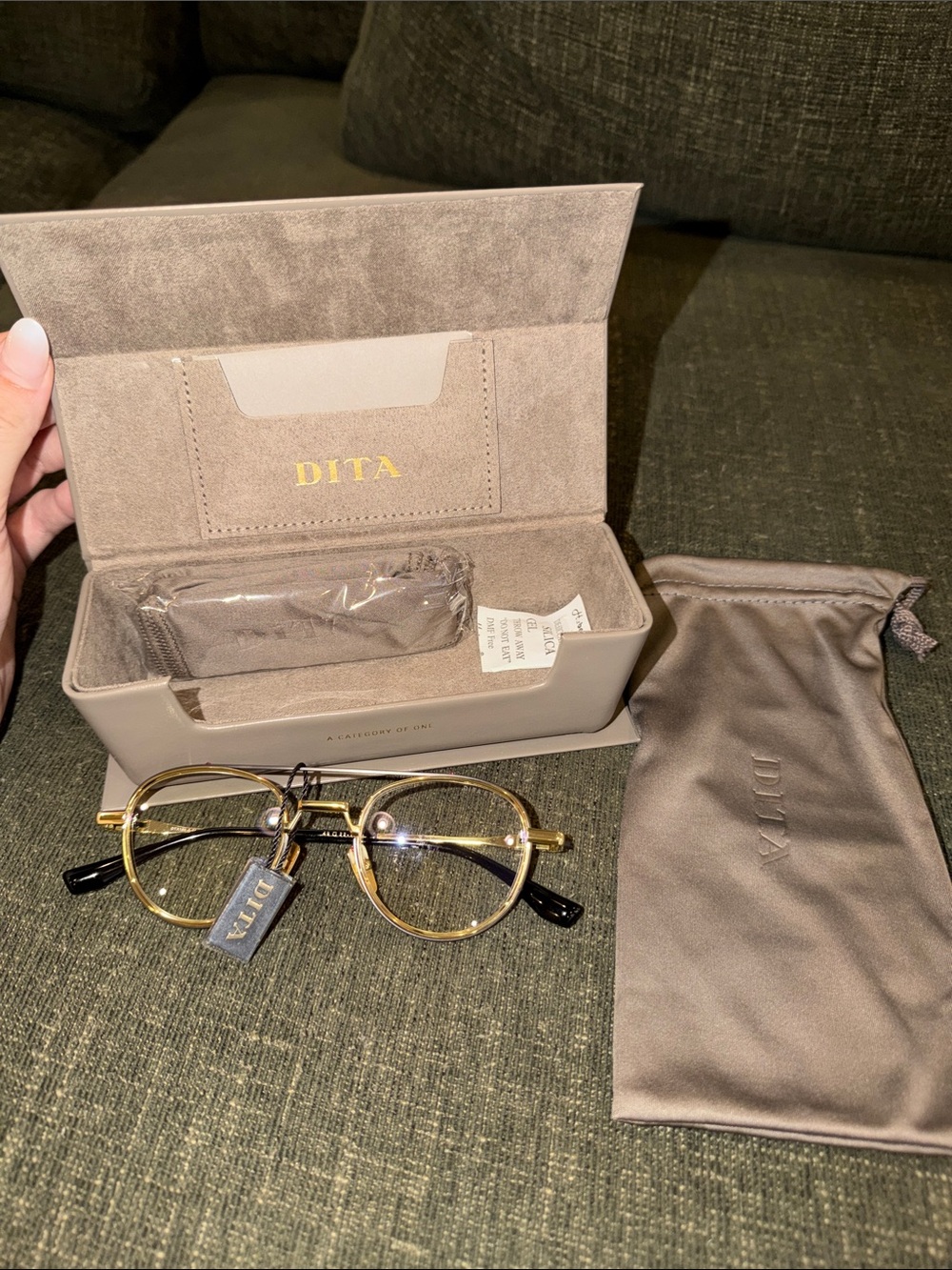 DITA ETHYX Gold & Black Frame Eyeglasses
